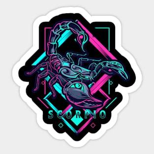 Zodiac SCORPIO NEON Series Sticker